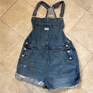 Levi's Blue Denim Short Overalls